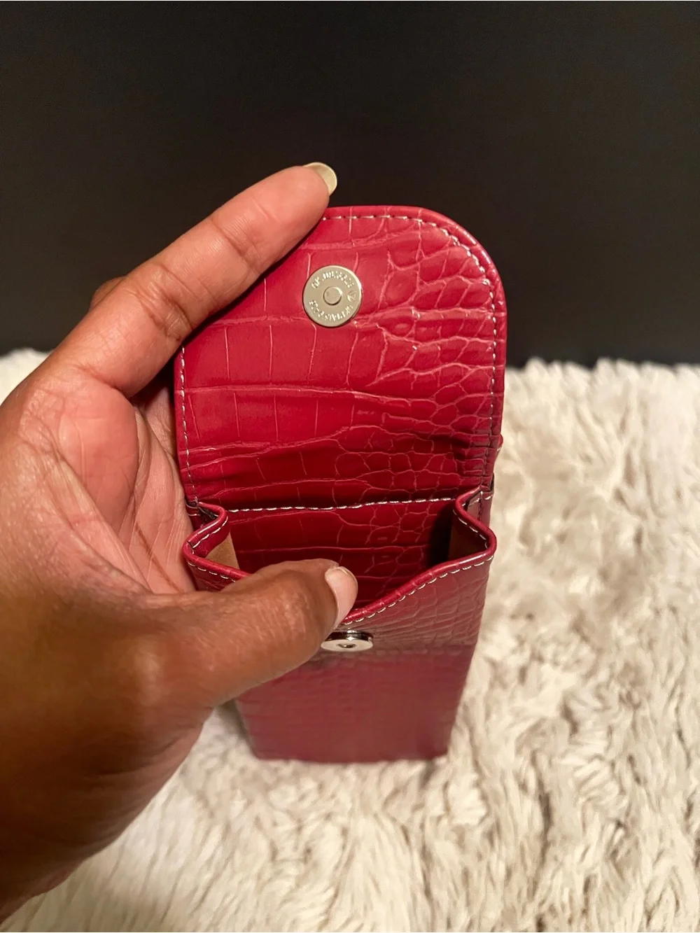 Compact Women's Card & Key Holder Set — Black, Red, White, Gray